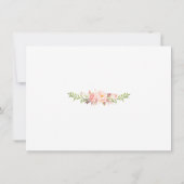 Save The Date Couronne florale aquarelle rose pour mariage (Dos)