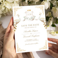 Couronne Royale Mariage Indien Paon Blanc