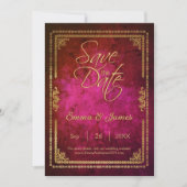 Save The Date Couverture de livre Royal Magenta Conte de fée vin (Devant)