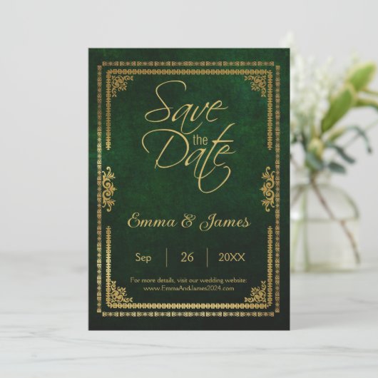 Save The Date Couverture de livre thème conte de fée rustique ve (Debout devant)