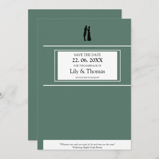 Save The Date Couverture de roman classique inspirée (Devant / Derrière)