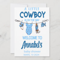 Cowboy Welcome Baby shower Sign, Wild West Baby