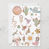 Save The Date Cowgirl 6e anniversaire C'est parti les filles Dis (Dos)