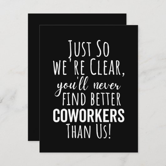 Save The Date Coworker | Moving | Leaving (Devant / Derrière)