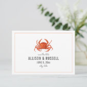 Save The Date Crabe Chambray Mariage rustique Enregistrer La Dat (Debout devant)