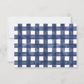 Save The Date Crabe En vichy Bleu Mariage Rustique Enregistrer L (Dos)