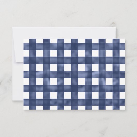 Save The Date Crabe En vichy Bleu Mariage Rustique Enregistrer L (Dos)