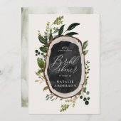 Save The Date craie rustique + tranche de bois nuptiale invitati (Devant / Derrière)