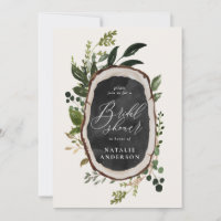 craie rustique + tranche de bois nuptiale invitati