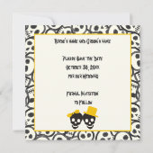 Save The Date Crânes Halloween mariage jaune Enregistrer la date (Dos)