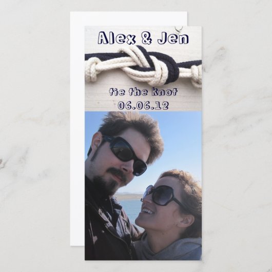 Save The Date Cravate du noeud Enregistrer la date (Devant / Derrière)