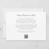 Save The Date Cravate noire classique Photo QR Code Site Mariage (Dos)
