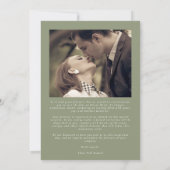 Save The Date Cravate noire classique Sage Green Calligraphie Ph (Dos)