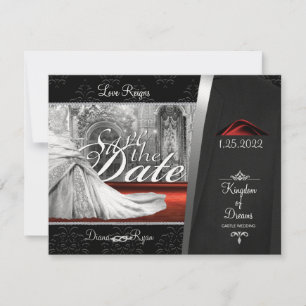 Save The Date Cravate noire Enregistrer la date