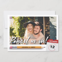 Crayon Moderne Nous En Photo Enregistrer La Date
