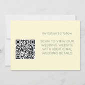 Save The Date Cream & Eucalyptus Enregistrer La Date QR Code (Dos)