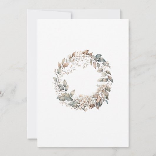 Save The Date Cream Floral Pastel avec Mariage Bells Mariage (Dos)