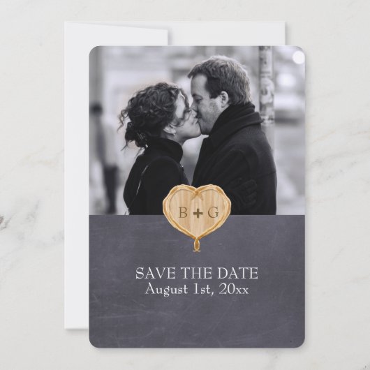 Save The Date Créatures animales boisées, renard n vignes Mariag (Dos)