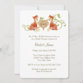 Save The Date Créatures animales boisées, renard n vignes Mariag (Devant)