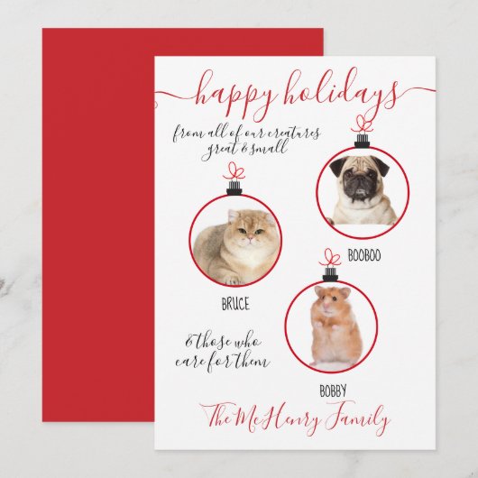 Save The Date Créatures grand et petit animal de compagnie photo (Devant / Derrière)