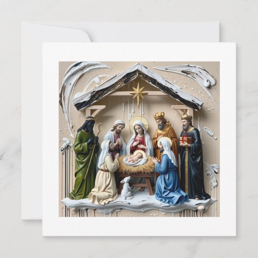 Save The Date crèche de Noël, arbre mages Bethléem (Devant)