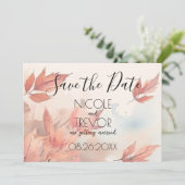 Save The Date Créer votre propre - Feuilles rouges d'automne (Debout devant)