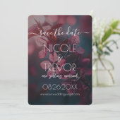 Save The Date Créer votre propre - Fleurs roses Branche de flora (Debout devant)