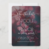 Save The Date Créer votre propre - Fleurs roses Branche de flora (Devant)