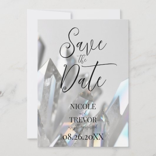 Save The Date Créez vos propres cristaux transparents personnali (Devant)