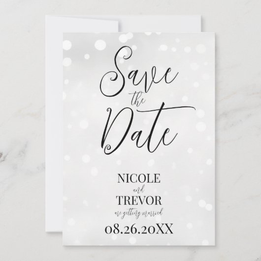 Save The Date Créez vos propres spectres blancs personnalisés (Devant)