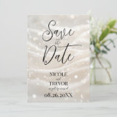 Save The Date Créez vos propres vagues blanches ivoire personnal (Debout devant)