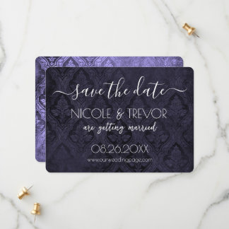 Save The Date Créez votre propre - Dark Gothic Vintage Damask