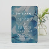 Save The Date Créez votre propre - Feuilles Blue X-Ray (Debout devant)