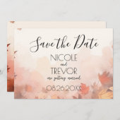 Save The Date Créez votre propre - Feuilles d'automne subtiles (Devant / Derrière)