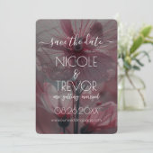 Save The Date Créez votre propre - Fleurs Translucides Roses (Debout devant)