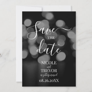 Save The Date Créez Votre Propre Flou B&W Bokeh Personnalisé