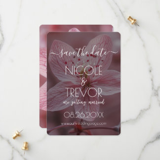 Save The Date Créez votre propre - Joli Closeup de Fleur Rose