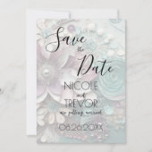 Save The Date Créez votre propre - Jolies Fleurs de papier chic (Devant)
