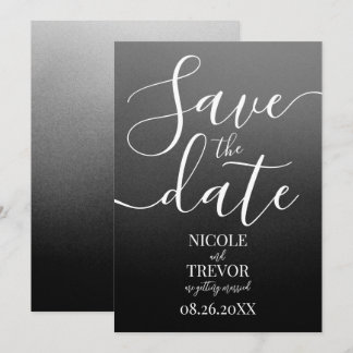 Save The Date Créez Votre Propre Mariage Minimaliste Ombré Fade