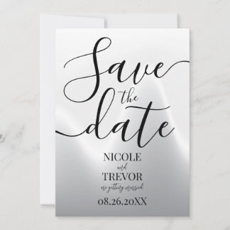 Save The Date Créez Votre Propre Mariage Minimaliste Vague Argen