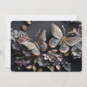 Save The Date Créez votre propre - Papillons Vintages (Dos)