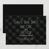 Save The Date Créez votre propre - Plaid gris foncé (Devant / Derrière)