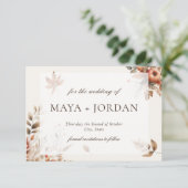 Save The Date Crème Automne Citrouille Harvest Enregistrer la da (Debout devant)