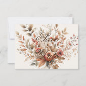 Save The Date Crème Automne Citrouille Harvest Enregistrer la da (Dos)