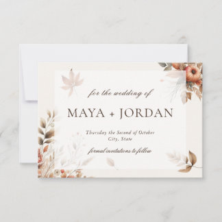 Save The Date Crème Automne Citrouille Harvest Enregistrer la da