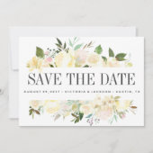 Save The Date Crème et IVORY | MARIAGE Photo enregistrer la date (Devant)