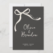 Save The Date Crème et noir blanc dessiné main (Devant)