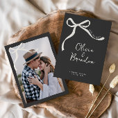 Save The Date Crème et noir blanc dessiné main