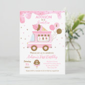 Save The Date Crème glacée sucré un premier anniversaire Invitat (Debout devant)