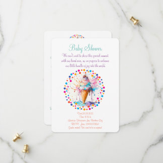 Save The Date crème glacée Watercolor